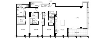 a floor plan of a home with two bedrooms and two bathrooms