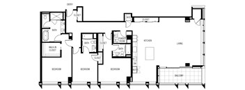 a floor plan of a home with two bedrooms and two bathrooms
