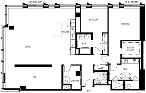 bedroom floor plan an in 2 bed 2 bath