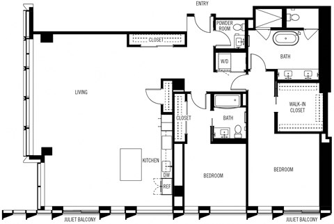 bedroom floor plan an in 2d