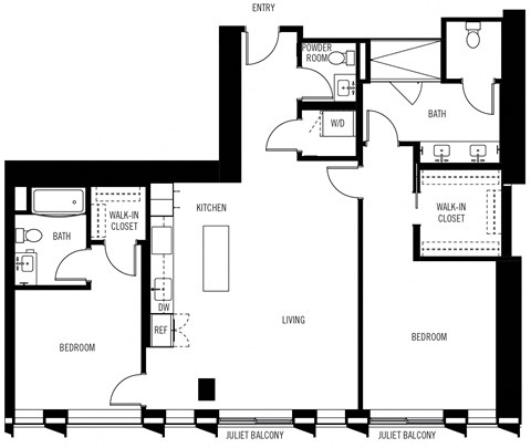 bedroom floor plan an in 2d