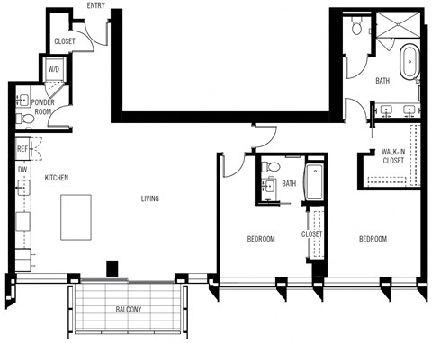 a floor plan of a home with a small footprint