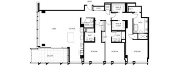 a floor plan of a two story house with a garage and a balcony