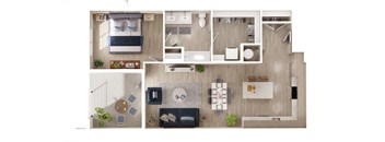 a 1 bedroom floor plan | the ridge at san diego