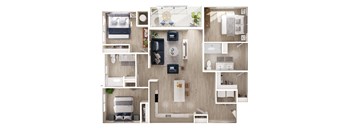 a floor plan of the carriage house apartments at the crossings in indianapolis