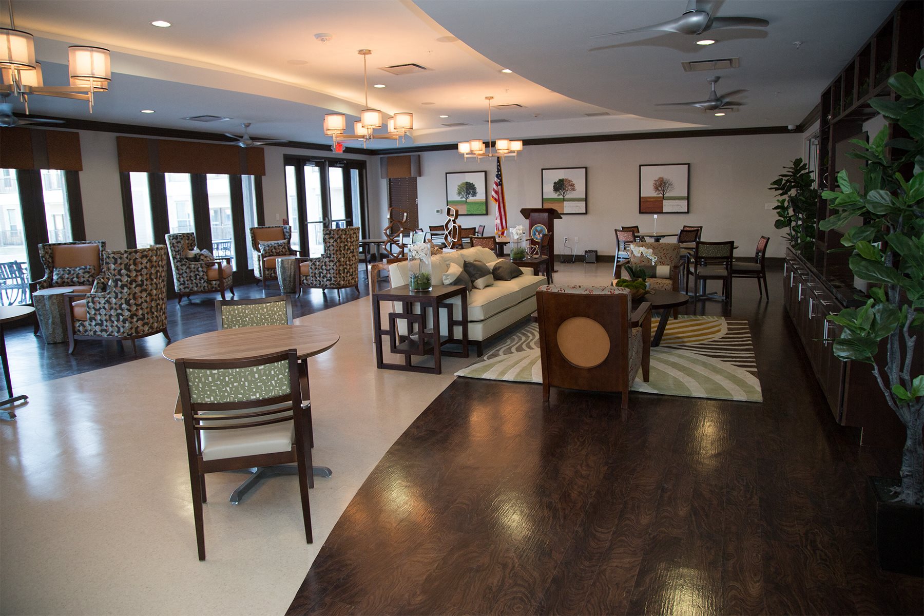 Clubhouse seating area