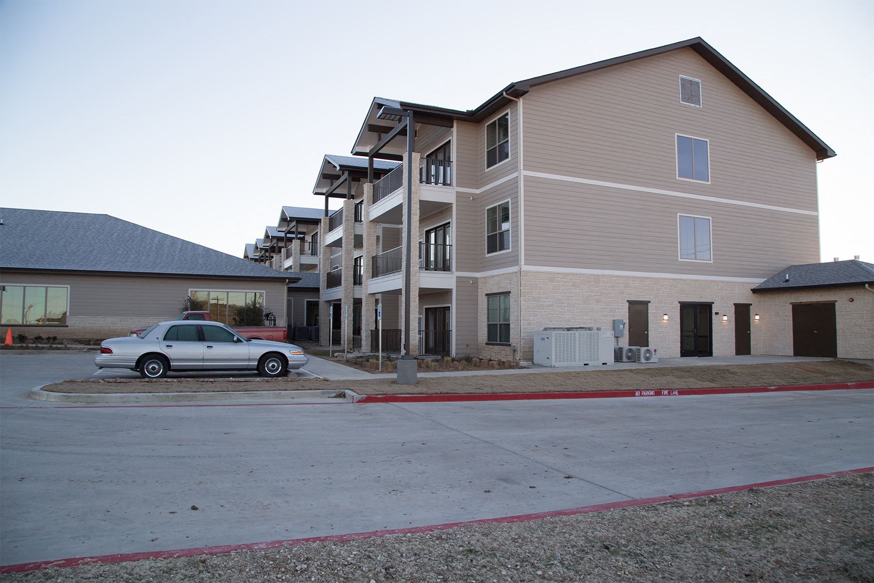 Exterior of building, 3 story