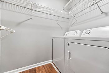 Greentree Apartments in Savanna Georgia photo of laundry room with a washer and dryer
