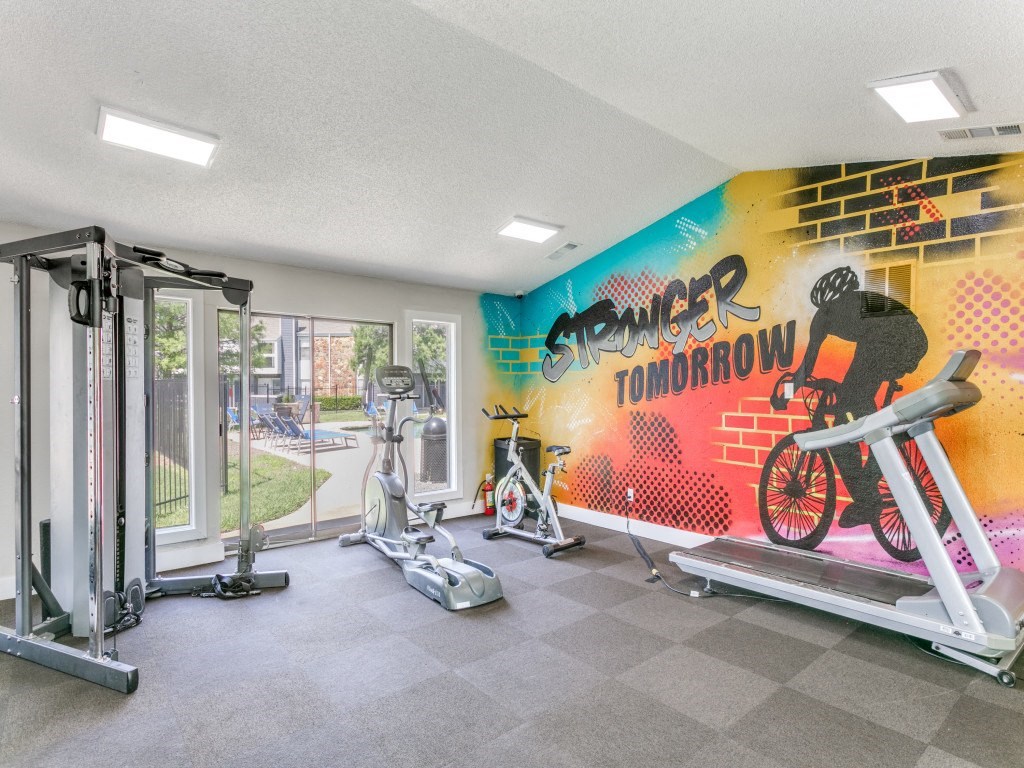 our apartments showcase a beautiful gym