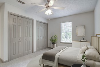 Place at Midway Douglasville GA apartments photo of bedroom with closet space - Photo Gallery 5