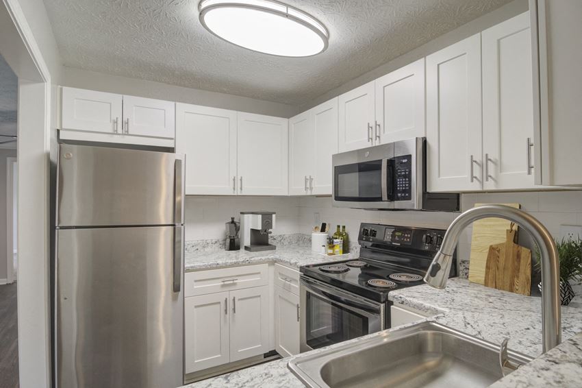 Place at Midway Douglasville GA apartment photo of gourmet kitchen - Photo Gallery 1
