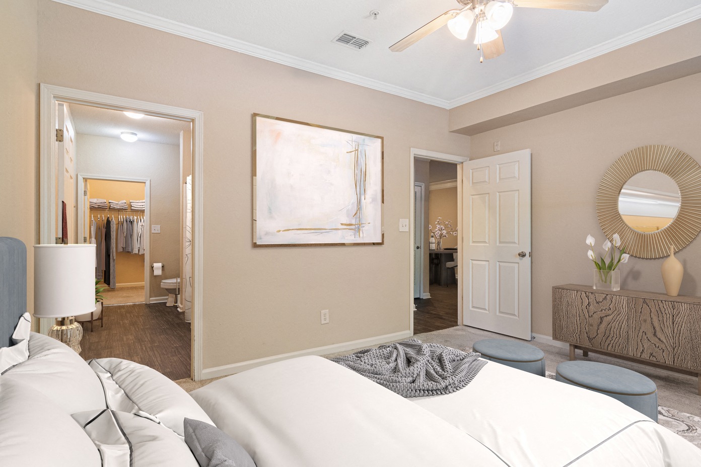 The Asher at Sugarloaf apartments in Lawrenceville Georgia photo of bedroom