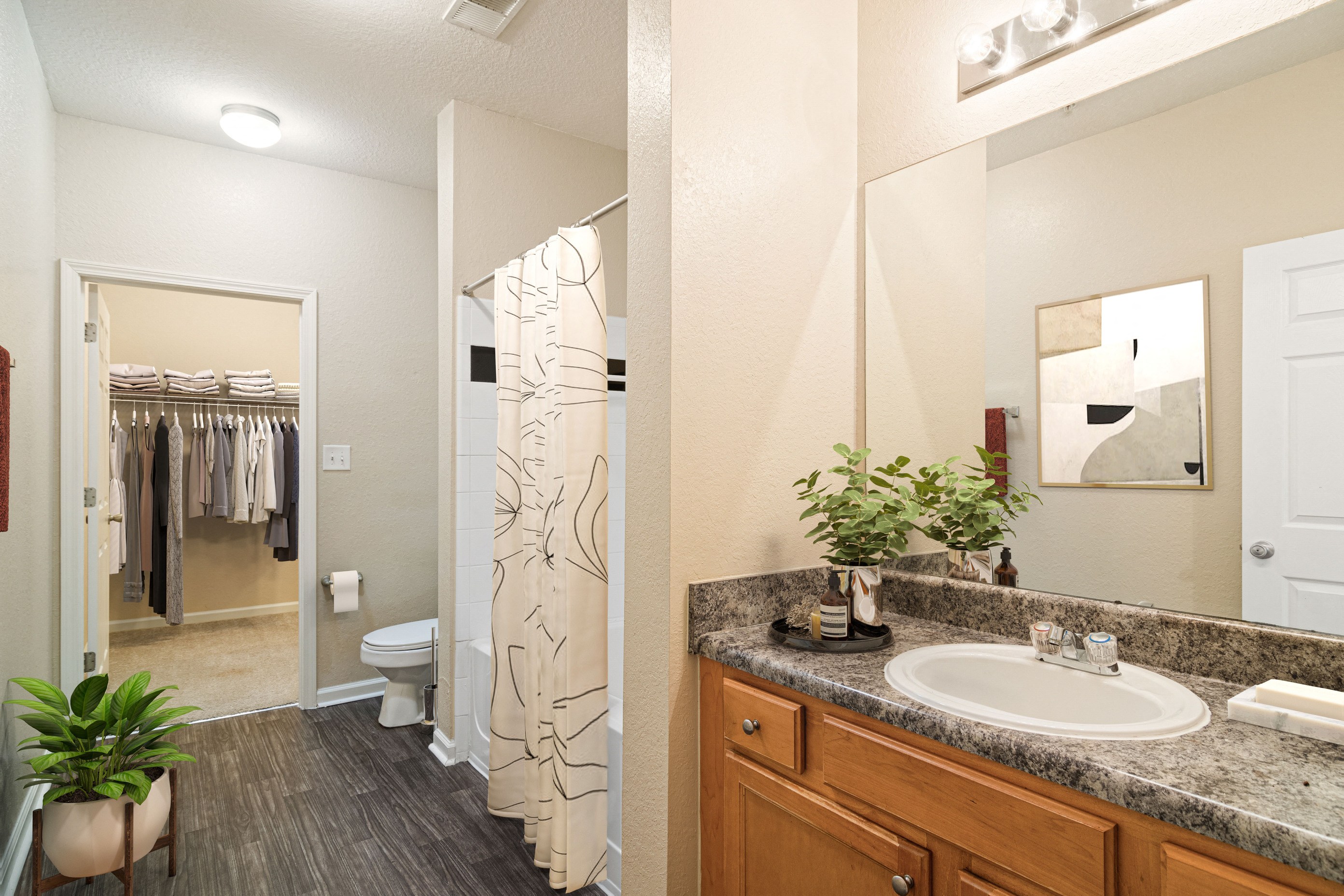 The Asher at Sugarloaf apartments in Lawrenceville Georgia photo of bathroom