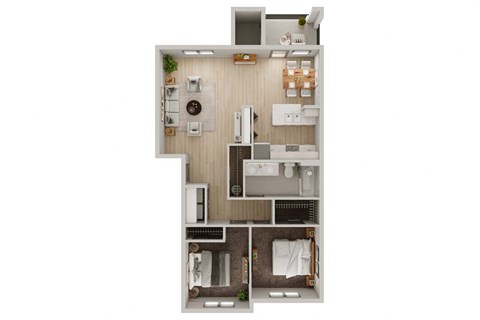a floor plan of a bedroom apartment