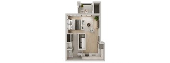 a floor plan of a small apartment