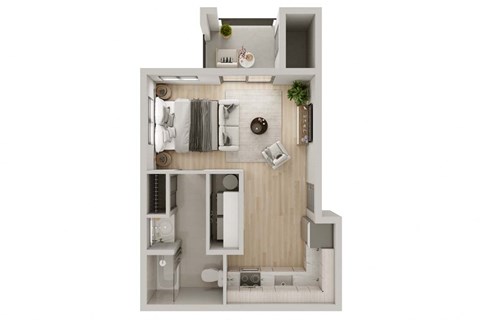 a floor plan of a small apartment
