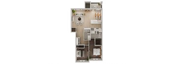 a floor plan of a studio apartment