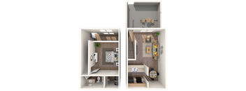 NC_Charlotte_HuntersPointe__OneBedroomGarden_Loft_FloorPlan.