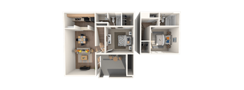 NC_Charlotte_HuntersPointe__TwoBedroomGarden_Loft_FloorPlan.