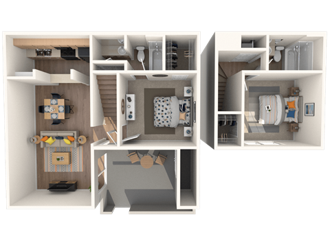 NC_Charlotte_HuntersPointe__TwoBedroomGarden_Loft_FloorPlan.