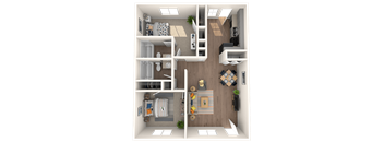 Amber Grove Apartments in Marietta Georgia photo of a two bedroom two bathroom floorplan