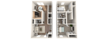 a floor plan of a 2 bedroom apartment