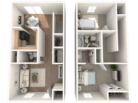 a floor plan of a 2 bedroom apartment