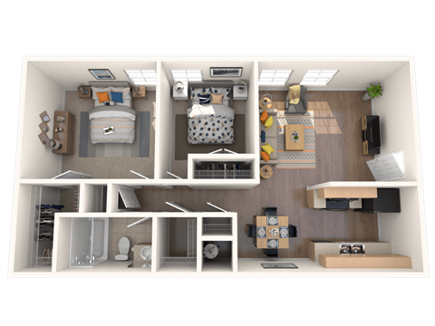 Monarch Pass apartments in Forth Worth, TX photo of a two bedroom floorplan