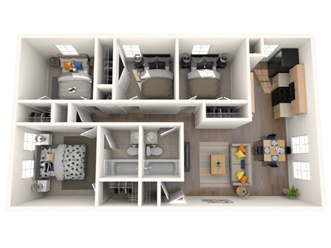 Monarch Pass apartments in Forth Worth, TX photo of 4 bedroom apartment