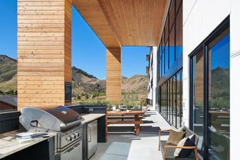 outdoor grilling station picnic area and courtyard
