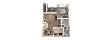 a floor plan of a 3 bedroom apartment