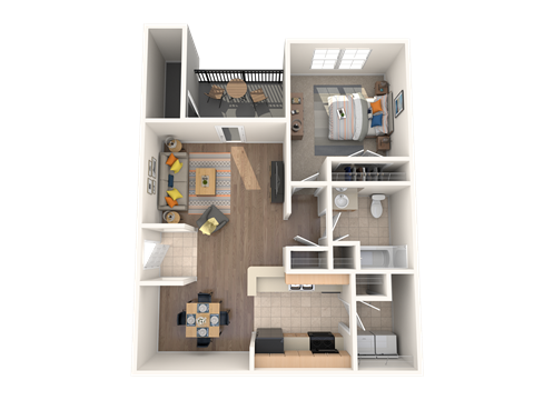 a floor plan of a 3 bedroom apartment