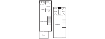 The Pearl at Highland Village Apartments in Jackson, MS photo of buxton one bedroom floorplan
