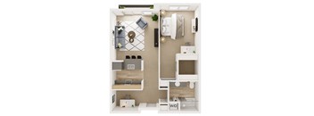 1 Bed with Den and Balcony Stacks 3 4 and 5