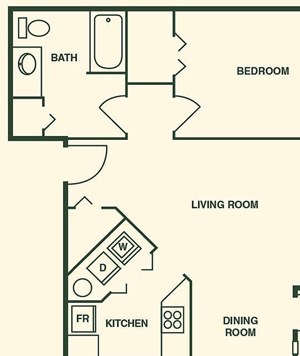 1 Bed - 1 Bath |736 sq ft 1 Bed - 1 Bath |736 sq ft