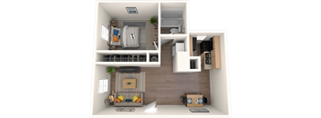 Derby Park Apartments 1b1b floor plans