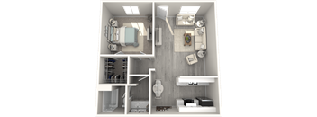 a 1 bedroom floor plan | the country club at muirfield