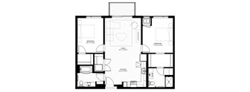 a black and white floor plan of a house