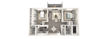 a floor plan of a 1 bedroom apartment