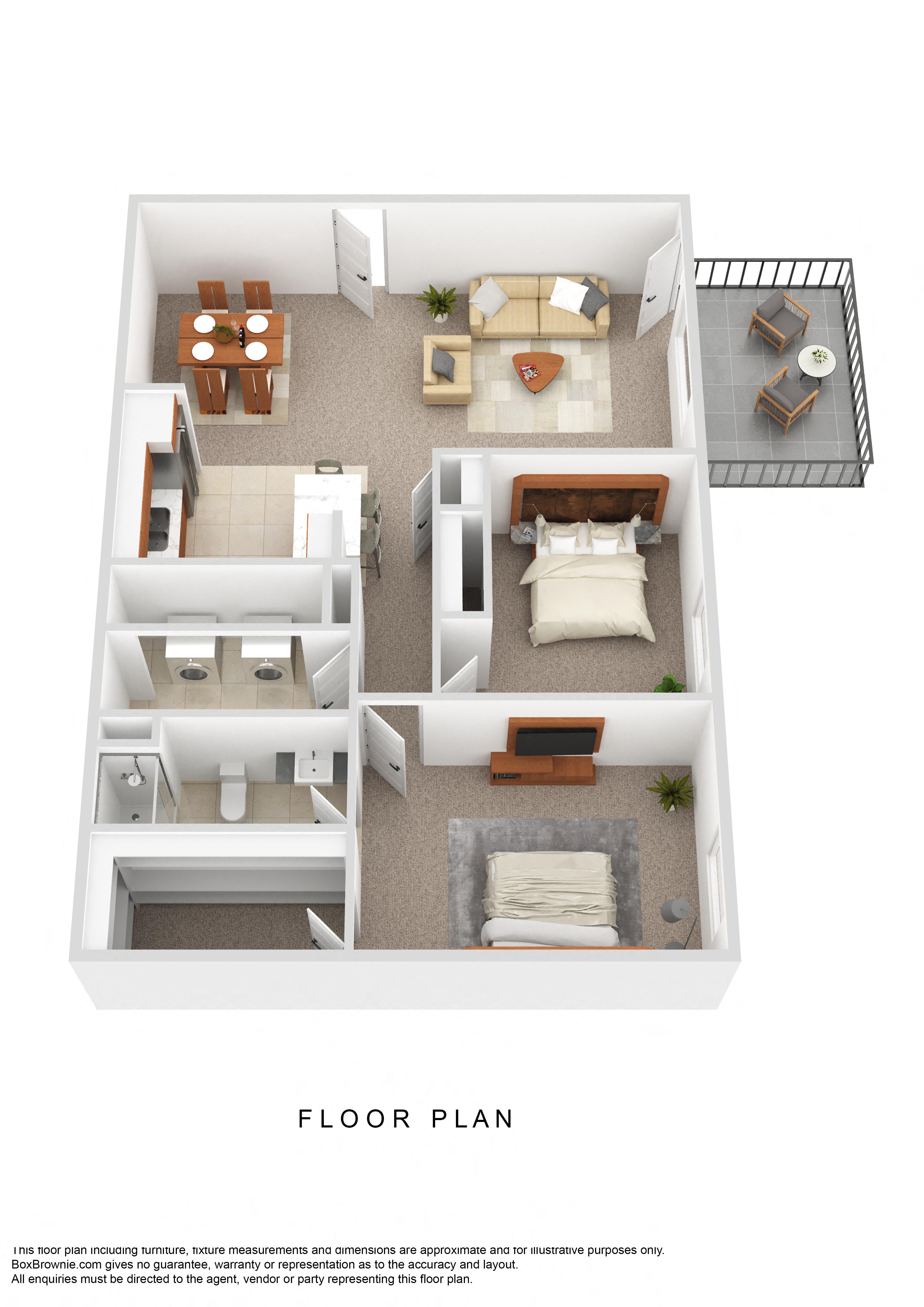 a bedroom floor plan is shown with an open