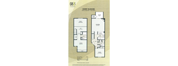 the floor plans for two bedroom and two bath apartments at chevy blossoms