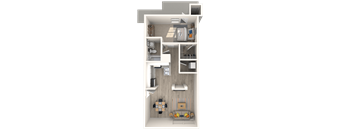 a 2400 sq ft floor plan with a bedroom and a living room