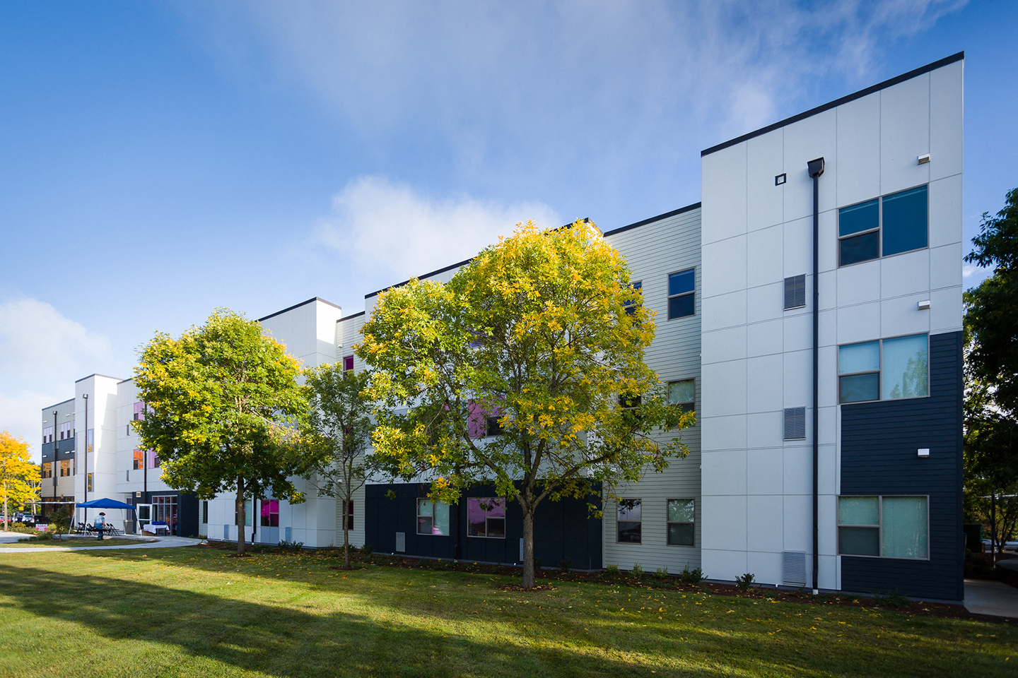 Exterior of building, 3 story