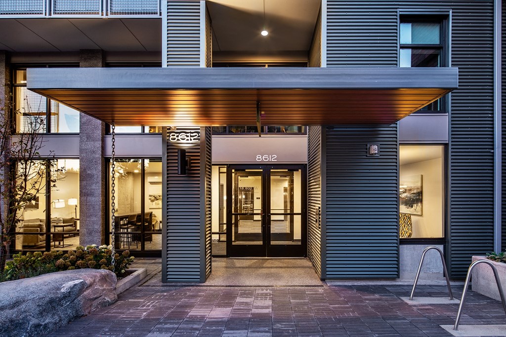 front entrance of building