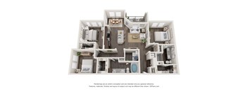 a 3 bedroom floorplan is shown in this illustration