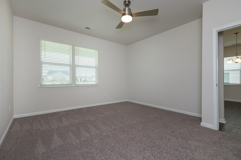Pine Ridge Place Rental Home. Natural light and ceiling fan.