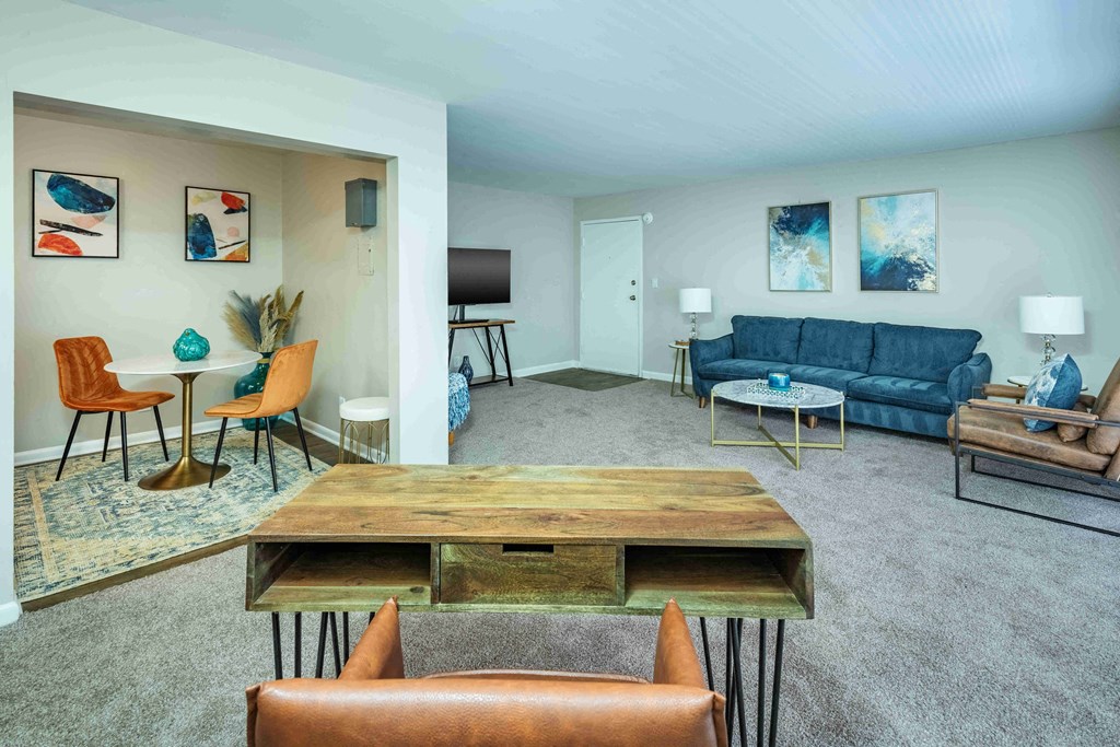 Grand Arbor Reserve Apartments in Raleigh, NC photo of a living room with a separated dining room