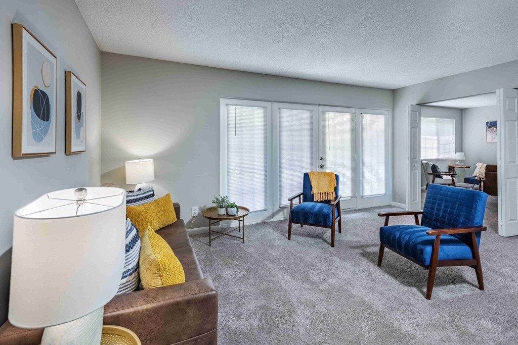 Grand Arbor Reserve Apartments in Raleigh, NC photo of a living room with large windows