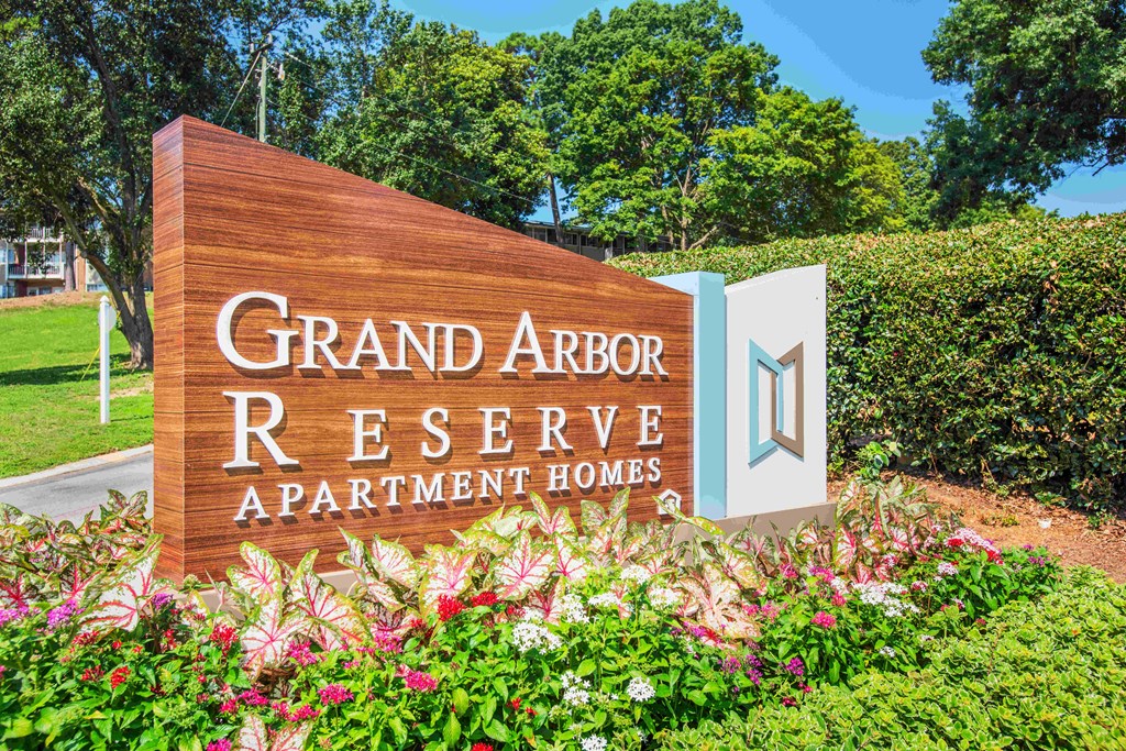 Grand Arbor Reserve Apartments in Raleigh, NC photo of the monument signs