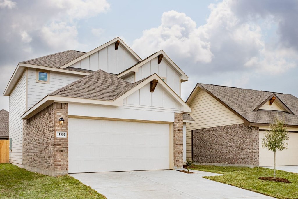 a home with a gray roof